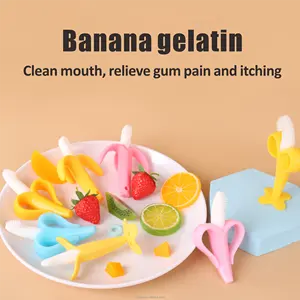 Y Wholesale Baby Teething Toy Silicone Teether New Custom Food Grade Baby Soft Handhold Toothbrush