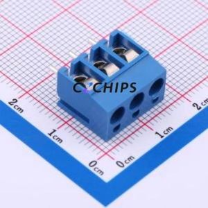 MX300-5.0-03P-BU01-Cu-Y-A Screw Terminal Block Through hole Component (THT),P=5mm Connector 1x3P 5mm Blue Through Hole - Product Image 1