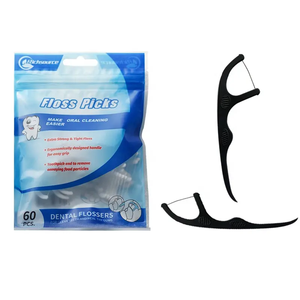 Hilo Dental desechable portátil personalizado ecológico <span class=keywords><strong>de</strong></span> alta calidad, paquete biodegradable con sabor a fresa y carbón <span class=keywords><strong>de</strong></span> Bambú - Product Image 5