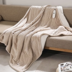 Couverture chauffante électrique double pour l'hiver, usage domestique, 62"x84", motif blé, flanelle ultra-douce, sherpa épais, <span class=keywords><strong>réversible</strong></span>, 5 niveaux de chaleur - Product Image 5