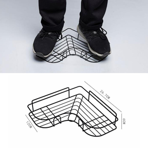 Organizzatore di stoccaggio Caddy per doccia ad angolo in ferro adesivo da 2 pezzi per bagno in cucina - Product Image 5