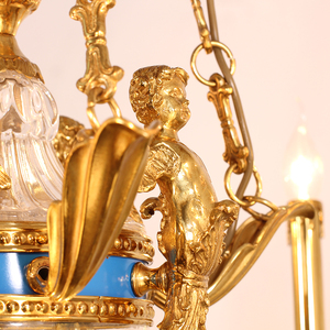 โคมระย้างานเลี้ยงทองแดงสีทองโคมระย้าห้องโถงแต่งงานตกแต่งโคมระย้าทองเหลืองฝรั่งเศสวินเทจ - Product Image 6