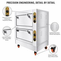 Four électrique commercial en acier inoxydable, puissance 6,8 kW, garantie 1 an, équipement de cuisine professionnelle, ligne chinoise d'équipements de cuisson