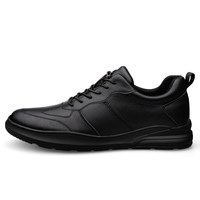 Sneakers da uomo in pelle scarpe da ascensore nere Slip on per aumentare l'altezza scarpe da uomo di lusso 6/8CM alla moda scarpe Casual