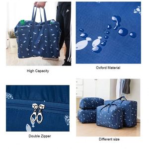 Wardrobe Foldable Oxford Cloth Storage Bag Large Capacity Closet Organizer Household <b>Quilt</b> Storage Bag with Zipper - Product Image 4