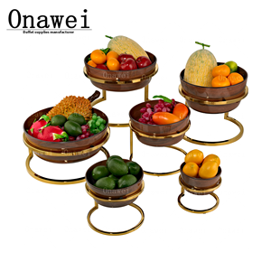 Onawei phục vụ khách sạn & nhà hàng trái cây Bát bánh mì tráng miệng Sushi tự chọn hiển thị thực phẩm đứng cao trà Tier bánh cưới đứng - Product Image 3