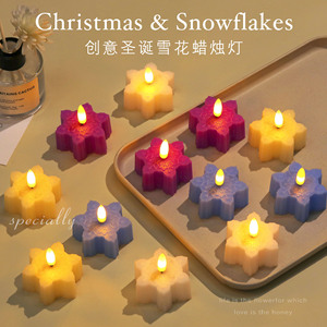 Cinque stelle neve ha condotto la luce del tè molti colori senza fiamma elettronica candela festa attività a batteria alimentato a forma di numero confezionato - Product Image 5