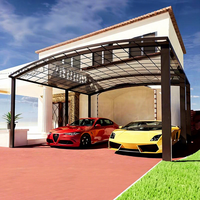 Abri de voiture individuel en aluminium avec finition thermolaquée imperméable et durable, montage facile, pour carport aux États-Unis