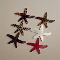 Barrette à cheveux GENYA en acétate de 7,5 cm, motif étoile de mer, imprimé léopard, élastique, en acrylique, pour femmes