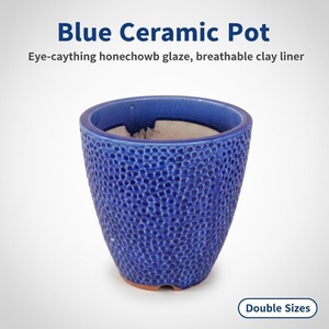 Pots de fleurs en céramique au design classique moderne pour l'intérieur et l'extérieur, avec trous de drainage, finition émaillée, vente en gros - Product Image 6