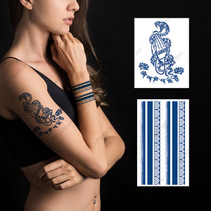 <span class=keywords><strong>Tatouage</strong></span> temporaire semi-permanent imperméable de 2 semaines avec papier, motifs sexy d'animaux et de fleurs pour le bras supérieur et le <span class=keywords><strong>poignet</strong></span> - Product Image 1