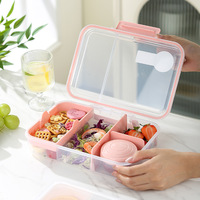 Boîte de conservation portable, boîte à fruits d'extérieur, boîte à salade portable, avec compartiments pour sauce, boîte à lunch