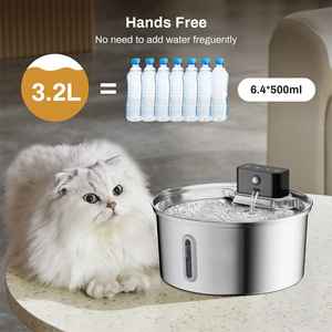 <span class=keywords><strong>Bebedero</strong></span> inalámbrico personalizado <span class=keywords><strong>para</strong></span> perros y <span class=keywords><strong>gatos</strong></span> de acero inoxidable 3.2L con filtro de circulación de inducción automática con batería de 5000mAH - Product Image 2