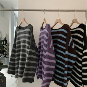 <span class=keywords><strong>Pull</strong></span> en tricot pour <span class=keywords><strong>femme</strong></span> en stock, cardigan ample à manches longues avec boutons et torsades - Product Image 5