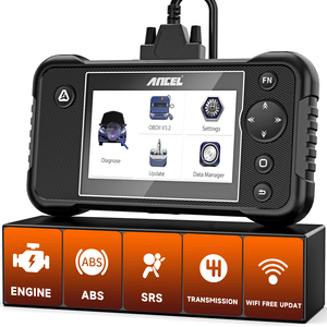ANCEL AD720 OBD2 Scanner - Reads ABS, SRS, Transmission & Engine Codes, Lifetime Free Updates