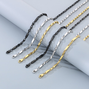 Pulsera Minimalista de Acero Inoxidable de Alta Gama Kalen, Collar de Cadena con Cuentas Biseladas, Moderno, para Hombre y Mujer - Product Image 2