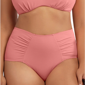 กางเกงว่ายน้ำผู้หญิงไซส์ใหญ่ Ladymate ODM/OEM ดีไซน์วินเทจแบบเต็มตัว เอวสูง - Product Image 1
