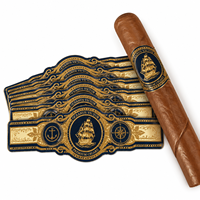 Etiqueta Adhesiva de Vinilo Impermeable Personalizada para Cigarros, Impresión UV, Relieve Brillante, Logotipo de Marca Premium, Envoltura Privada para Embalaje