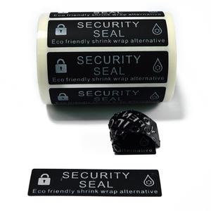 Étiquette VOID anti-contrefaçon en PET noir à déchirer, avec logo personnalisé, motif, code QR et numéro de série, non transférable - Product Image 4