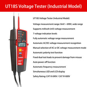 Probador de voltaje de alta precisión T18S, para medición de voltaje CA/CC con detección automática de polaridad, 1 unidad - Product Image 5