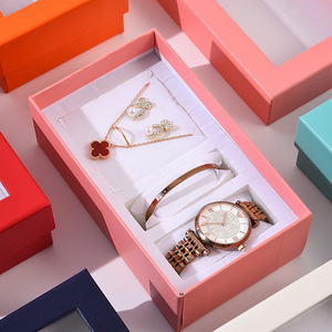 Coffret <span class=keywords><strong>Cadeau</strong></span> Rigide en Carton <span class=keywords><strong>pour</strong></span> Montre, Bracelet et Collier avec Fenêtre Transparente – Idéal <span class=keywords><strong>pour</strong></span> <span class=keywords><strong>Anniversaire</strong></span>, Portable - Product Image 3
