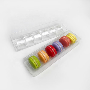 6 khe cắm trong suốt mini nhựa Macaron hiển thị khay dùng một lần vỏ sò bao bì cho bánh và Cookie sử dụng - Product Image 5