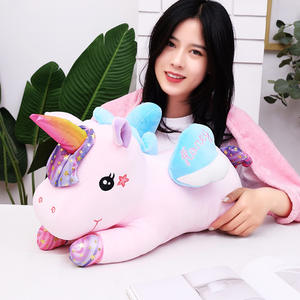 सर्दियों के लिए तकिया कंबल 2 में 1 2-इन-1 भरवां यूनिकॉर्न तकिया और कंबल सेट प्यारे यूनिकॉर्न प्लश खिलौने बहु-कार्य कुशन - Product Image 6