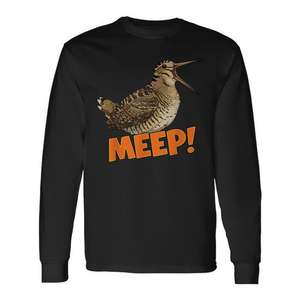 T-shirt à manches longues Meep Bird Meme American Woodcock - Product Image 1