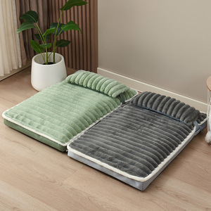 Großes Hundebett Maschinenwaschbar Weiche Rechteckige Matratze mit Rutschfestem Boden und Kissen Luxuriöses Katzenbett für Kleine bis Mittelgroße Haustiere - Product Image 3