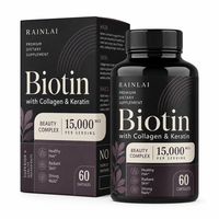 Complément Alimentaire Personnalisé OEM/ODM : Gélules de Biotine et Collagène Biologiques à Marque Blanche