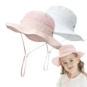 Summer Mesh Baby Bucket Hat Sun Hat Toddler Fisherman Cap Big Waves Beach Boys Girls Kids Children 100% Cotton Bucket Hat Custom