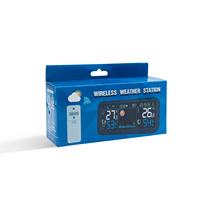 Station météo numérique sans fil, thermomètre intérieur/extérieur, hygromètre, écran LCD couleur, prévisions météo, OEM/ODM personnalisable, ABS