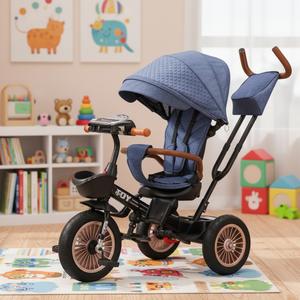 <span class=keywords><strong>Tricycle</strong></span> bébé 4 en 1 avec siège rotatif, certifié CE, vente en gros de poussettes pour enfants - Product Image 6