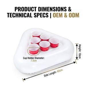 Ensemble de flotteurs gonflables Beer <span class=keywords><strong>Pong</strong></span>, jeu de <span class=keywords><strong>Pong</strong></span> aquatique <span class=keywords><strong>flottant</strong></span>, radeaux pour fête au bord de la piscine, supports de boissons, stations de refroidissement de boissons pour piscine - Product Image 2