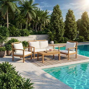 THINH PHU OLIVER Functional Acacia <b>Wood</b> <b>Sofa</b> Set-Contemporary Outdoor Furniture for Garden & Living Room-Customized Packing - Product Image 5