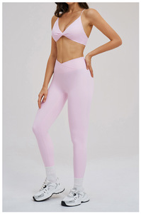 Women S 2 Piece Yoga <b>Set</b> Quick Dry Fitness <b>Seamless</b> Breathable Beauty Back Tank <b>Top</b> High Waist Butt Lift Sports <b>Leggings</b> - Product Image 3