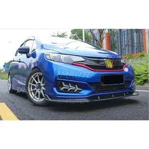 Fit Jazz Front Bumper <b>Splitter</b> Carbon Fiber Look Sport Style Front Bumper Guard for Honda Fit Jazz 2018-2020 Car Accessories - Product Image 4
