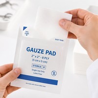 Compresses de gaze non tissées non stériles et stériles de haute qualité, 4 plis, 8 plis, en coton médical, pour pansements de plaies, premiers secours et usage chirurgical