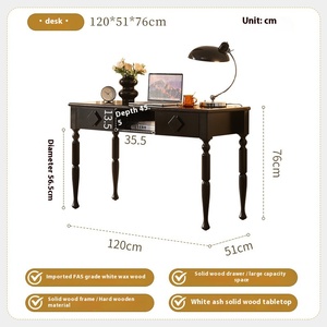 <span class=keywords><strong>Coiffeuse</strong></span> en bois massif de Design moderne nordique avec chaise de maquillage haut de gamme de luxe léger combinaison simple de chambre à coucher à la maison - Product Image 6