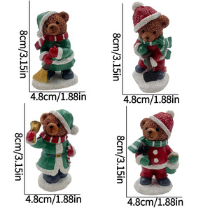 Statuetta Artistica in Resina a Forma di Orso Natalizio, Decorazione da Interno ed Esterno per Scrivania, Casa, Ufficio, <span class=keywords><strong>Tavolo</strong></span> da Pranzo - Product Image 6