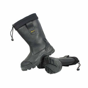 Giày bảo hộ lao động nam da bò thật đen cao cấp, êm ái, mũi thép, kiểu boots đi rừng - Product Image 5