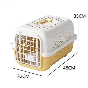 Yüksek kalite ucuz plastik taşınabilir Pet kafesleri havayolu onaylı plastik evcil hayvan taşıyıcı sandık seyahat kedi köpek kulübesi açık - Product Image 2