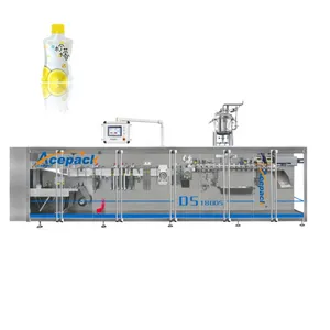 Automatic plastic bag packing machine jelly mayonnaise paste bottle shape doypack horizontal packing machine