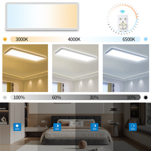 Panel de luz <span class=keywords><strong>LED</strong></span> con atenuación 3CCT moderno, nuevo accesorio de luz de techo ultradelgado <span class=keywords><strong>Rectangular</strong></span> para sala de estar, dormitorio con Control remoto - Product Image 2