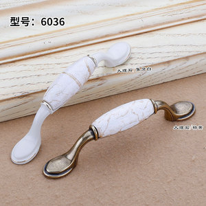 European Style Marble Cabinet Handle 6036 Zinc Alloy Durable Furniture Hardware Drawer Pull - Product Image 1