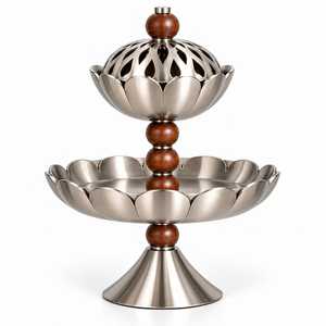 Great Quality Metal Polished <b>Incense</b> Burner for <b>Incense</b> Sticks <b>Cones</b> Meditation Yoga and Home Interior Design - Product Image 6