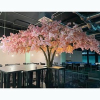 Arbres de cerisier roses d'intérieur en gros, décoration, arbre artificiel lumineux à LED avec lumières, décoration artistique luxueuse, plante artificielle
