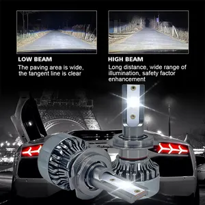 Lâmpada LED Bi LED de fábrica para carro, lâmpada de neblina com lente dupla, lente de 3 cores, projetor de 3 polegadas, farol de neblina para carro, à prova d'água, 45w, farol H4