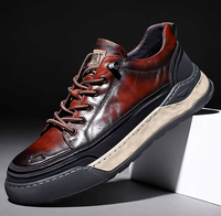 Nouvelles Chaussures de Luxe en Cuir de Vachette pour Hommes – Baskets Chunky à Lacets en Cuir Véritable de Qualité Supérieure – Meilleure Vente – Noir