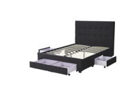 Lit rembourré de haute qualité au design moderne, alliant luxe haut de gamme, confort et style tissu moderne
